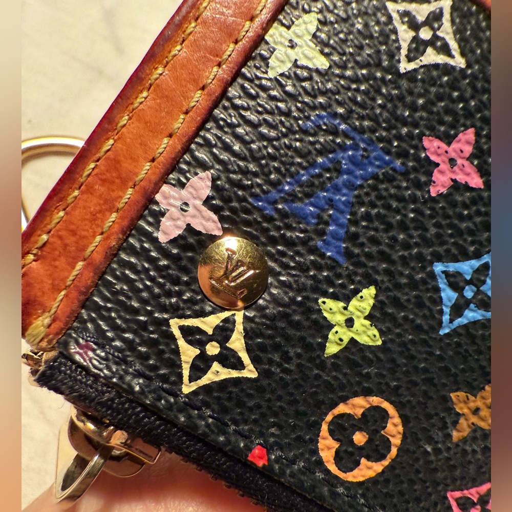 Louis Vuitton Takashi Murakami Noir Key Cles Coin Purse - Picture 4 of 8